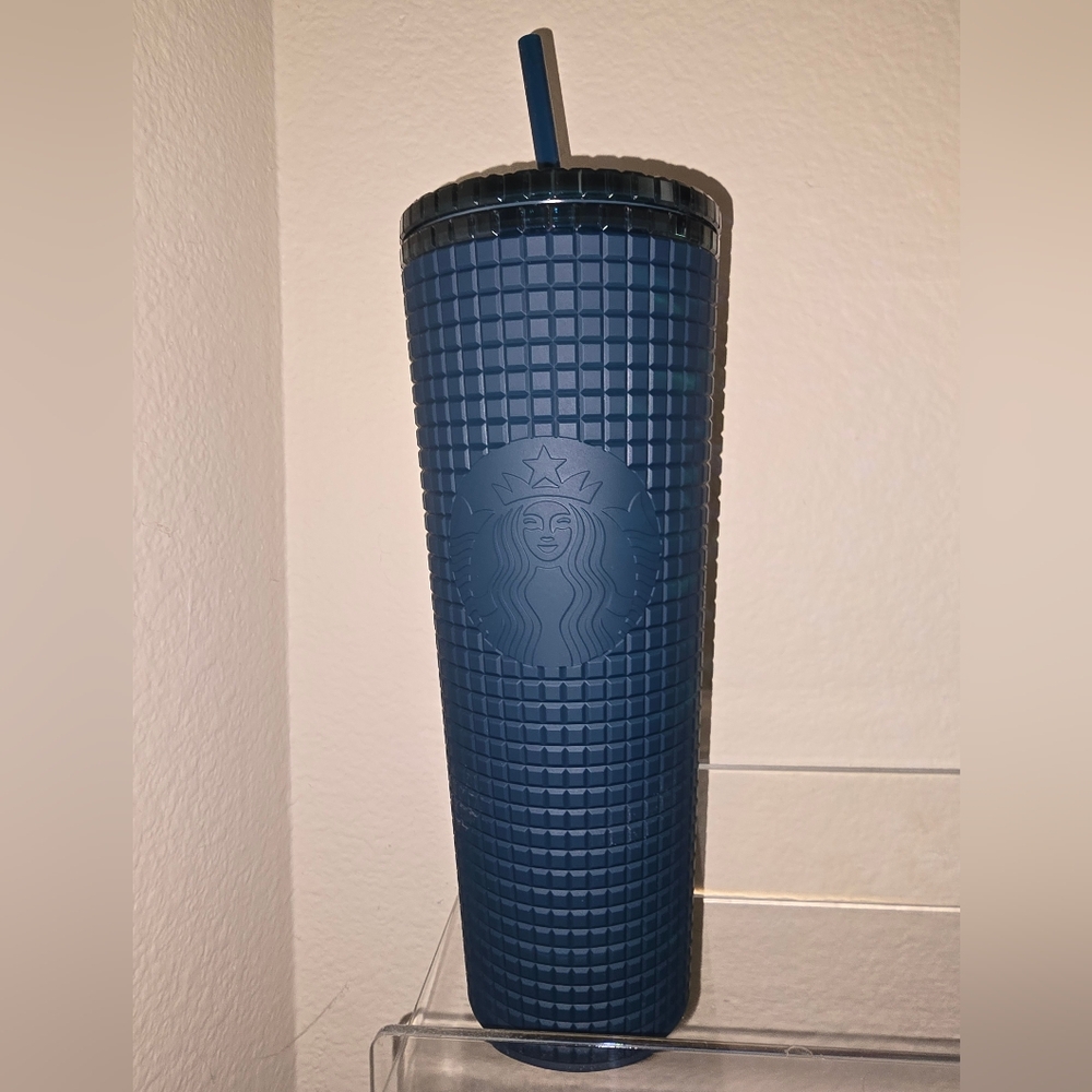 Starbucks Blue Tumbler with Straw